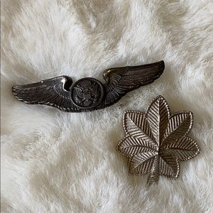 Silver military pins